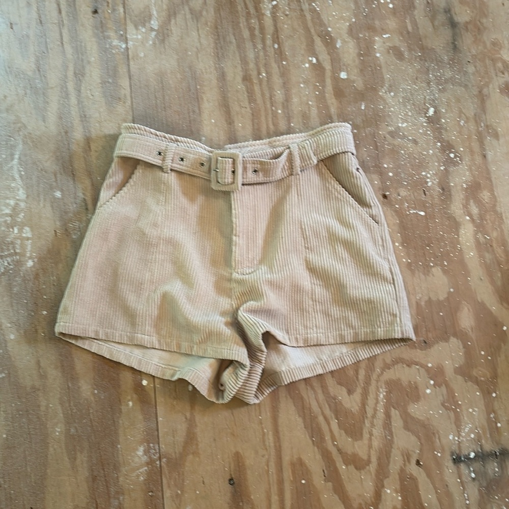 Light beige corduroy shorts from Altard State